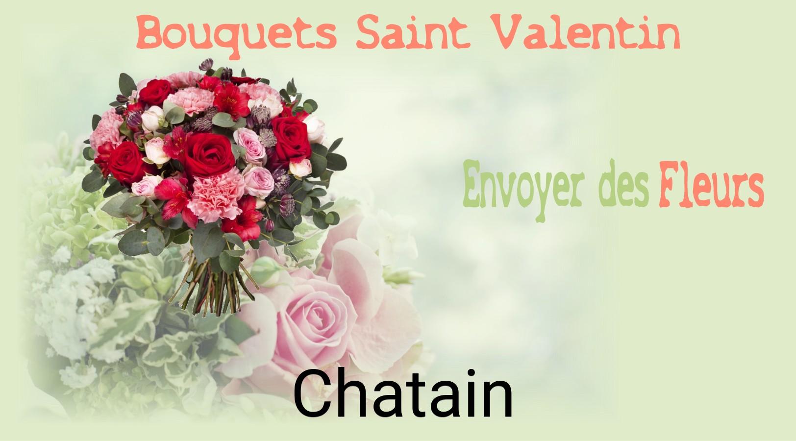 Roses de Saint-Valentin livrées à Chatain